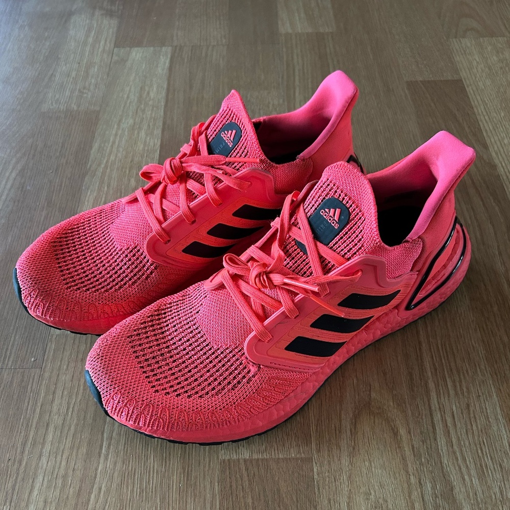 Adidas UltraBoost 20 Running Shoes (Signal Pink/Core Black)